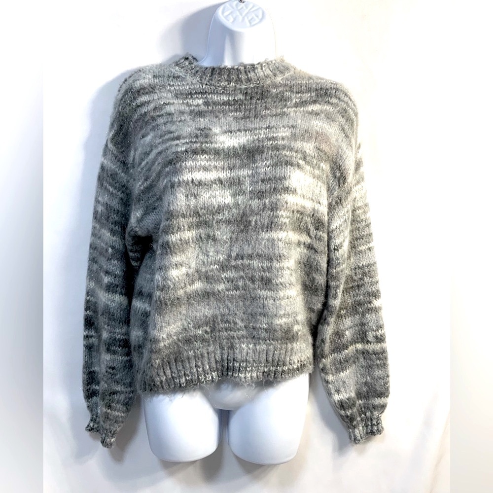 Vylette Women’s Mixed Gray Furry Sweater